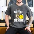 Proud Sister Of A 2026 Senior Softball Graduation Leopard Men's Comfort Colors T-Shirt Pepper