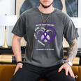 Purple In Memory Of My Dad Pancreatic Cancer Awareness Men's Comfort Colors T-Shirt Pepper