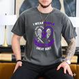 Purple In Memory Of Great Aunt Pancreatic Cancer Awareness Men's Comfort Colors T-Shirt Pepper