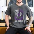 Purple Ribbon In Memory Cousin Pancreatic Cancer Awareness Men's Comfort Colors T-Shirt Pepper Purple Ribbon In Memory Cousin Pancreatic Cancer Awareness Men's Comfort Colors T-Shirt Pepper