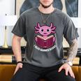 I Read Banned Books Axolotl Reading Men's Comfort Colors T-Shirt Pepper