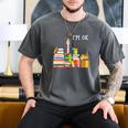Reading Books Librarian Reader Nerd I'm Ok Teacher Men's Comfort Colors T-Shirt Pepper