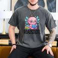 Readsolotl Cute Axolotl Reading Book Kawaii Pink Aesthetic Men's Comfort Colors T-Shirt Pepper