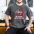 Ribbon Blood Cancer Angel Memory Support Dad Mom Red Men's Comfort Colors T-Shirt Pepper