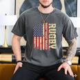 Rugby Blood Sweat Bruises Rugby Player Coach Dad Mom Men's Comfort Colors T-Shirt Pepper