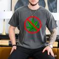 Say No Cannabis Anti-Marijuana Retro Weed Parent Dad Mom Men's Comfort Colors T-Shirt Pepper