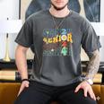 Senior 2024 Groovy Retro Class Of 2024 Graduation Senior 24 Men's Comfort Colors T-Shirt Pepper