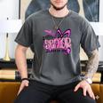 Senior 2027 Class Of 2027 Coquette Girl Pink Graduation 2027 Men's Comfort Colors T-Shirt Pepper
