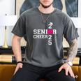 Senior Cheerleader Cheer Class Of 2025 Graduation Graduate Men's Comfort Colors T-Shirt Pepper