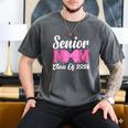 Senior Mom Class Of 2026 Pink Coquette Bow Graduation Men's Comfort Colors T-Shirt Pepper
