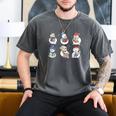 Snowman Reading Book Santa Christmas Bookish Teacher Men's Comfort Colors T-Shirt Pepper Snowman Reading Book Santa Christmas Bookish Teacher Men's Comfort Colors T-Shirt Pepper