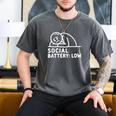 Social Battery Low Apparel Introvert Humor Men's Comfort Colors T-Shirt Pepper