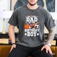 All Star Dad Of The Birthday Boy Basketball Soccer Sport Men's Comfort Colors T-Shirt Pepper