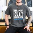 Straight Outta Junior High School Graduation Class Of 2022 Men's Comfort Colors T-Shirt Pepper