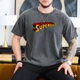 Super Dad Superdad Superhero Dad Men's Comfort Colors T-Shirt Pepper