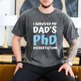 i Survived My Dad's Phd Dissertation College Graduation 2021 Men's Comfort Colors T-Shirt Pepper