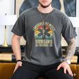 I Survived My Wife's Nursing Degree Nursing Graduation Men's Comfort Colors T-Shirt Pepper