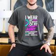 Teal & Purple In Memory Of My Aunt Suicide Prevention Men's Comfort Colors T-Shirt Pepper Teal & Purple In Memory Of My Aunt Suicide Prevention Men's Comfort Colors T-Shirt Pepper