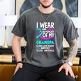 Teal & Purple In Memory Of My Grandpa Suicide Prevention Raglan Baseball Tee Men's Comfort Colors T-Shirt Pepper