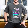Teal & Purple In Memory Of My Nephew Suicide Prevention Men's Comfort Colors T-Shirt Pepper Teal & Purple In Memory Of My Nephew Suicide Prevention Men's Comfort Colors T-Shirt Pepper