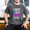 Teal & Purple In Memory Of My Sister Suicide Prevention Men's Comfort Colors T-Shirt Pepper