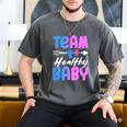 Team Healthy Baby Gender Reveal Pregnancy Mom Dad Men's Comfort Colors T-Shirt Pepper