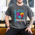 I Am Her Voice She Is My Heart Autism Awareness Daughter Dad Men's Comfort Colors T-Shirt Pepper