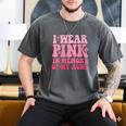I Wear Pink In Memory Of My Aunt Breast Cancer Aunt Awarenes Men's Comfort Colors T-Shirt Pepper I Wear Pink In Memory Of My Aunt Breast Cancer Aunt Awarenes Men's Comfort Colors T-Shirt Pepper