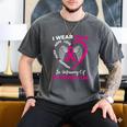 I Wear Pink In Memory Of My Mother In Law Mom Breast Cancer Men's Comfort Colors T-Shirt Pepper