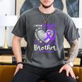 I Wear Purple In Memory Of My Brother Overdose Awareness Men's Comfort Colors T-Shirt Pepper