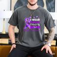 I Wear Purple In Memory Of My Mom Alzheimers Awareness Men's Comfort Colors T-Shirt Pepper I Wear Purple In Memory Of My Mom Alzheimers Awareness Men's Comfort Colors T-Shirt Pepper