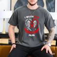 I Wear Red In Memory Of Papa Heart Disease Awareness Month Men's Comfort Colors T-Shirt Pepper I Wear Red In Memory Of Papa Heart Disease Awareness Month Men's Comfort Colors T-Shirt Pepper
