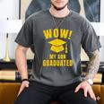 Wow My Son Graduated Mom Dad Of A Senior Graduation Men's Comfort Colors T-Shirt Pepper