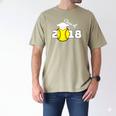 2018 Softball Senior Graduation Shirt For Girls Grad Men's Comfort Colors T-Shirt Khaki