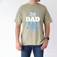 2nd Time Dad It's A Boy Dad Again Second Baby Announce Men's Comfort Colors T-Shirt Khaki