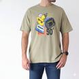 90s Retro Cassette And Walkman Nostalgia Graphic Tee Men's Comfort Colors T-Shirt Khaki
