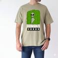 Alien Avoids Humans Sarcastic Introvert Humor Men's Comfort Colors T-Shirt Khaki