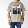 American Bulldog Jowls Burger Bully Dog Mom Dog Dad Men's Comfort Colors T-Shirt Khaki