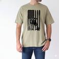 American Flag USA Patriot Boxer Dog Dad Men's Comfort Colors T-Shirt Khaki