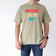 Awesome Like My Boy Mom Dad Men's Comfort Colors T-Shirt Khaki