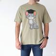 Bachelor Master Cats Graduation 2026 Graduate Men's Comfort Colors T-Shirt Khaki