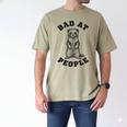 Bad At People Ferret Introvert Saying Slogan Men's Comfort Colors T-Shirt Khaki Bad At People Ferret Introvert Saying Slogan Men's Comfort Colors T-Shirt Khaki