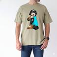 Bernedoodle I Love Dad Tattoo Apparel Dog Dad Dads Men's Comfort Colors T-Shirt Khaki