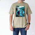 Bigfoot Sasquatch Loch Ness Monster Introvert Bruh Men's Comfort Colors T-Shirt Khaki