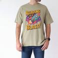 Book Lover Kids And Adults Reading Is a Blast Rocket Ship Men's Comfort Colors T-Shirt Khaki