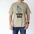 California Quail Bird Dad Quail Dad Men's Comfort Colors T-Shirt Khaki