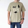 Cat Chemistry Periodic Table Cat Dad Cat Mom Men's Comfort Colors T-Shirt Khaki