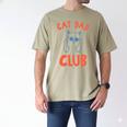 Cat Dad Club Life Is Better With Cats Retro Cat Dad Men's Comfort Colors T-Shirt Khaki