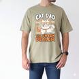 Cat Dad The Man The Myth The Snack Dealer Men's Comfort Colors T-Shirt Khaki