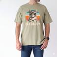 Cat Daddy Shirt Men Cat Lover Dad Fathers Day Men's Comfort Colors T-Shirt Khaki
